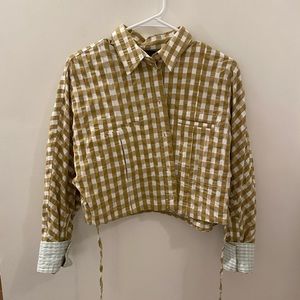 ZARA plaid button up top!!